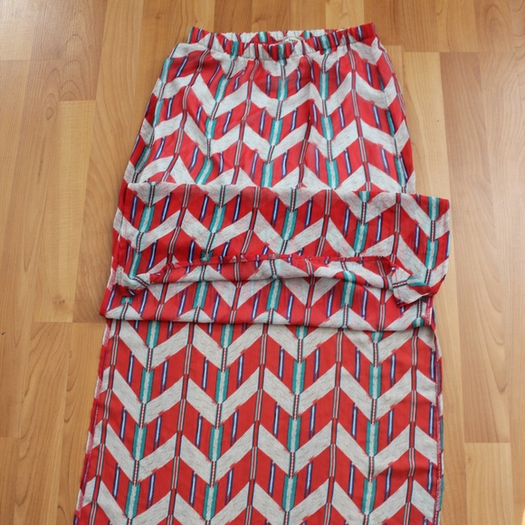 Kirra Maxi Skirt Sz S Aztec Semi-sheer Chevron - Picture 2 of 8